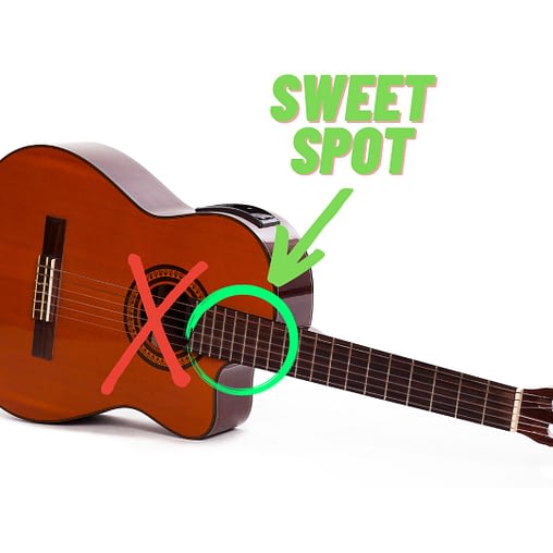 Acoustic Guitar Sweet Spot for Recording with 1 microhpone | Hit The Road Music Studio